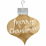 Mudpie Merry Christmas Foil Ornament Door Sign
