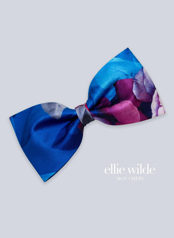 Ellie Wilde Bowtie & Pocket Square (Royal/Multi Floral)