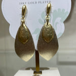 Spartina 449 Leather Petal Earrings - Gold