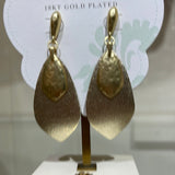Spartina 449 Leather Petal Earrings - Gold