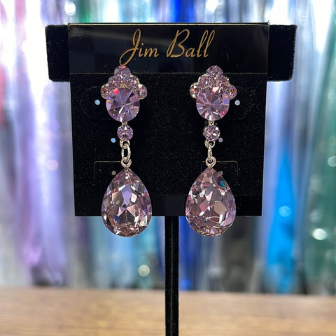 Jim Ball Earrings CE1316 -Violet/Silver
