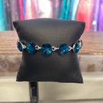 Jim Ball Bracelet  RB219 - Blue Zirconia/Silver