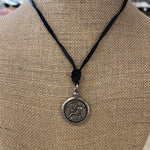 Maryna Jewelry Leather/Silver Coin