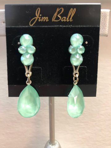 Jim Ball CE109 Earrings - Mint/Silver