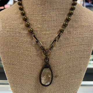 Maryna Jewelry Bronze Beaded Pendant