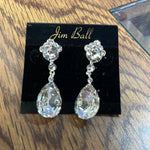 Jim Ball Earrings CE1316 - Clear/Silver