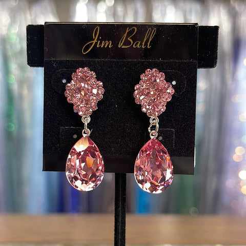 Jim Ball CE1205 Earrings - Lt. Rose/Silver