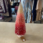 Large Red Ombre Bottle Brush Tree