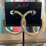 Jim Ball PV405 - AB Silver Hoop Earrings