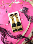Beaded Grad Bottle Earrings