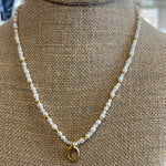 Spartina 449 Sparkly Pearl Charm Necklace