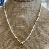 Spartina 449 Sparkly Pearl Charm Necklace