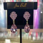 Jim Ball CE1205 Earrings - Violet/Silver