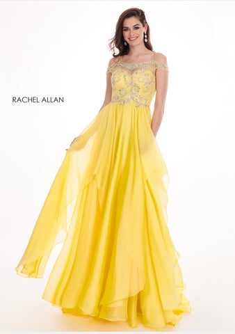 Rachel Allan 6591 - Yellow Size 10