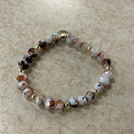 Erimish Mocha Collection Bracelet - White/Rust Speckled