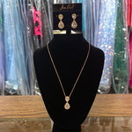 Jim Ball Necklace CZN052 - CZ Clear/Rose Gold