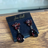 Jim Ball Earrings CE1204 - Burgundy