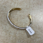 White Enamel CZ Cuff Bracelet