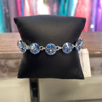 Jim Ball Bracelet  RB219 - Lt. Sapphire/Silver