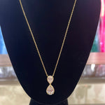 Jim Ball Necklace CZN052 - CZ Clear/Gold
