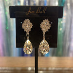 Jim Ball CE1205 Earrings - Clear/Silver