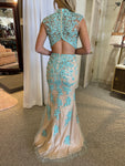 Paparazzi by Mori Lee 98082 - Aqua/Nude Size 0