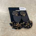 Black & Gold Abstract Earrings