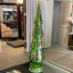 Large Green Iridescent Lighted Tree