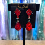Jim Ball Earrings CE1316 - Lt. Siam/Silver