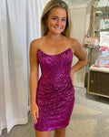 Sherri Hill 55163 - Bright Fuchsia Size 2
