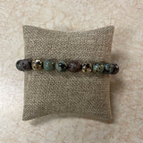 Maryna Jewelry Green/Gold Beaded Bracelet