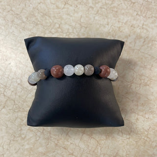 Erimish Mocha Collection Bracelet - Burgundy/Black/Cream Mix