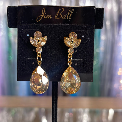 Jim Ball CE115 Earrings - Lt. Gold/Gold