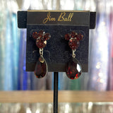 Jim Ball Earrings CE1204 - Burgundy