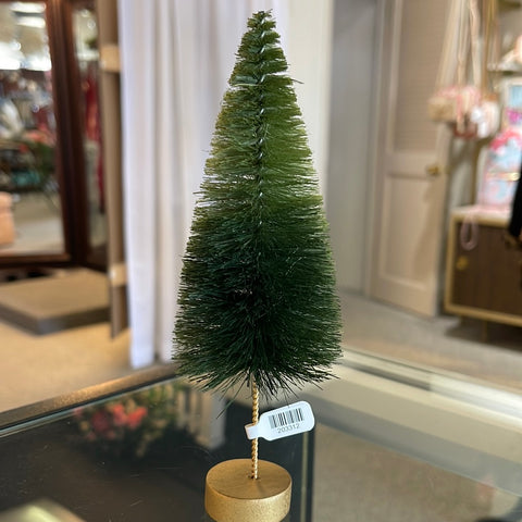 Christmas Decor - Bottle Brush Tree 2.5W"x7"H Green Ombre