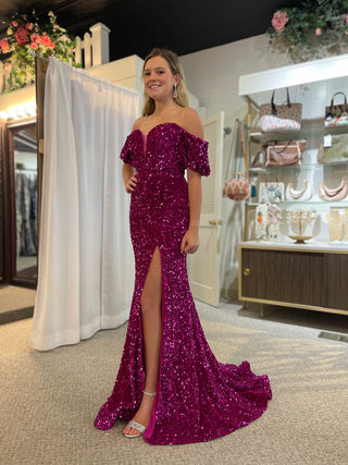 Sherri Hill 55202 - Fuchsia Size 6
