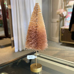 2.5W"x7"H Tan/Mauve Ombre Bottle Brush Tree