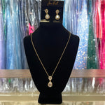 Jim Ball Necklace CZN052 - CZ Clear/Gold