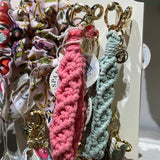 Spartina 449 Macramé Wristlet Keychain - Pink
