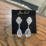 Jim Ball CE1205 Earrings - Clear/Silver