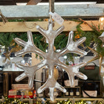 Large Carved Wood Snowflake Ornament