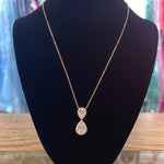 Jim Ball Necklace CZN052 - CZ Clear/Rose Gold