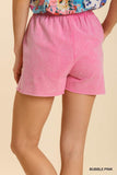 Clothing - Shorts Bubble Pink Mineral Wash Drawstring - Size L