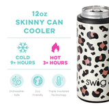 Drinkware - Swig Luxy Leopard Skinny Can Cooler