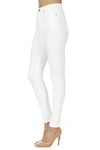 Kan Can White High Rise Skinny Jeans