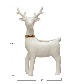 Reindeer Stoneware Planter