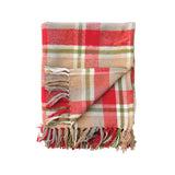 50"x60" Red Multicolor Cotton Flannel Throw